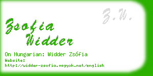 zsofia widder business card