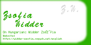 zsofia widder business card